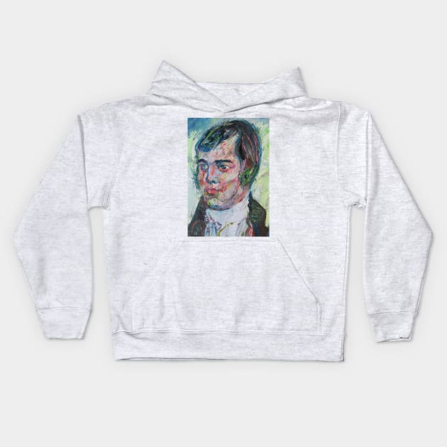 ROBERT BURNS oil portrait Kids Hoodie by lautir